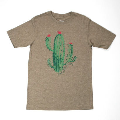 Unisex Saguaro Cactus Blooms Olive T-Shirt
