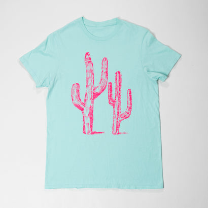 Unisex Saguaro Cactus Blue T-Shirt