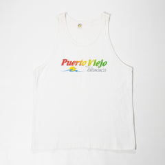 Unisex Puerto Viejo de Talamanca Costa Rica White Tank Top