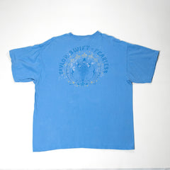 Unisex Taylor Swift 2008 Fearless Tea Party Tour Blue T-Shirt