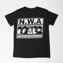 Unisex N.W.A World's Most Dangerous Group Black T-Shirt