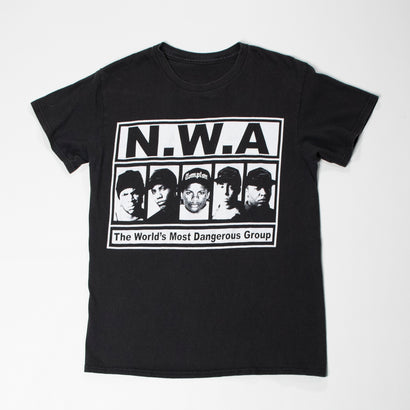 Unisex N.W.A World's Most Dangerous Group Black T-Shirt