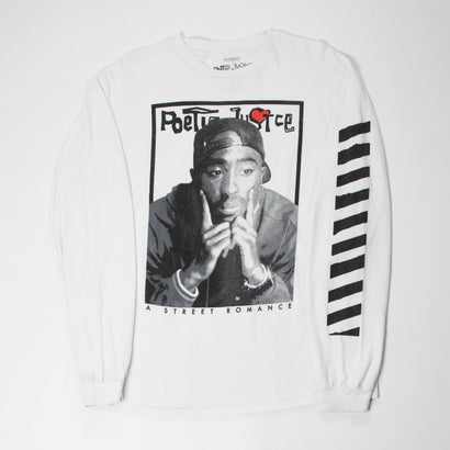 Unisex Tupac Poetic Justice White T-Shirt