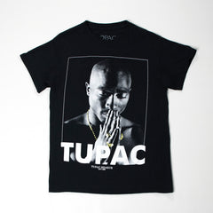 Unisex Tupac Portrait Black T-Shirt