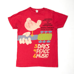 Unisex Woodstock 1969 Retro Red T-Shirt