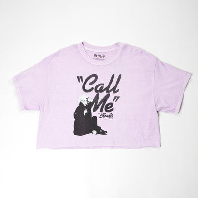 Women's Blondie Call Me Purple Crop Top