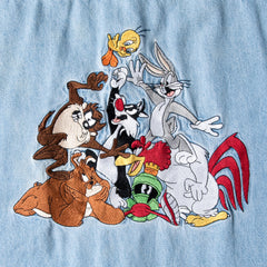 Men's Vintage Looney Tunes Characters Denim Button Down