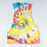Unisex Tie Dye Yellow Tank Top