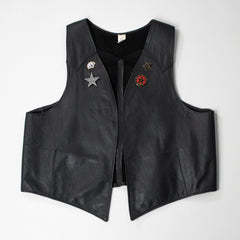 Men's Chicago Hellfire Club Brotherhood of Pain Black Leather Vest