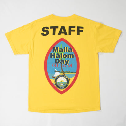 Men's U.S. Naval Base Guam Maila Halom Day 2015 Yellow T-Shirt