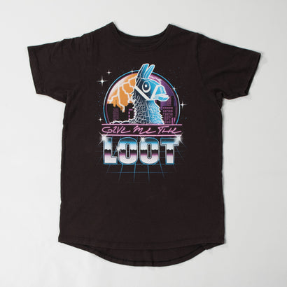 Unisex Fortnite Give Me The Loot Black T-Shirt