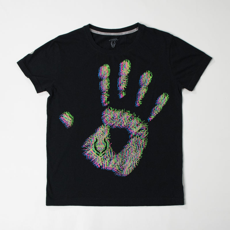 Cyberdog Neon Hand Black T-Shirt – MendedEarth