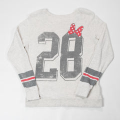 Women's Vintage Minnie #28 Jersey Gray Sweatshirt