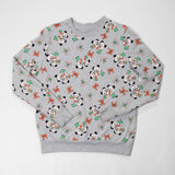 Unisex Vintage Mickey & Minnie Happy Holiday Gray Sweatshirt