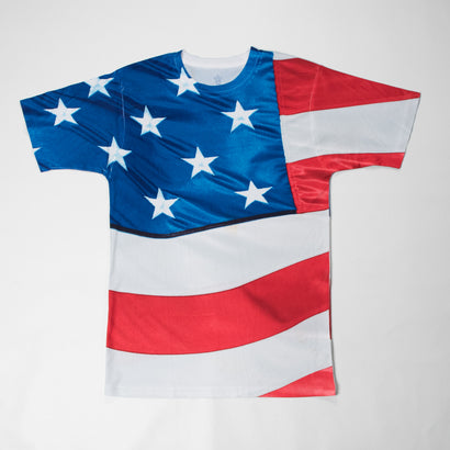 Men's USA All Around Print Dri Fit White T-Shirt