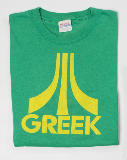 Men's Greek Atari Logo Green T-Shirt