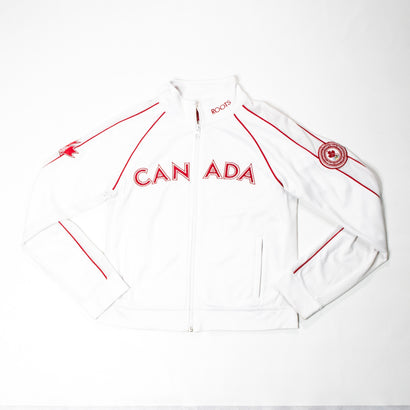 Women's Canada Olympic Team Warm-Up Zipper White Jacket