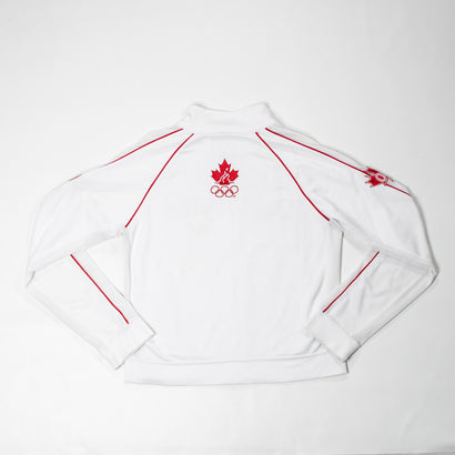 Women's Canada Olympic Team Warm-Up Zipper White Jacket