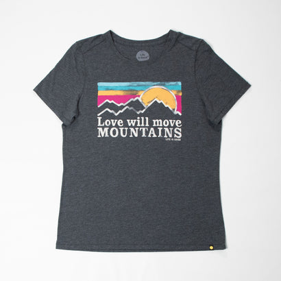 Women's Love Will Move Mountains Charcoal T-Shirt