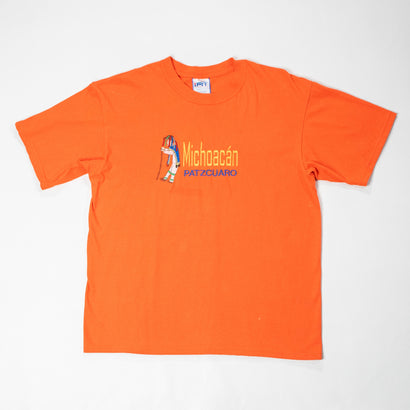 Men's Embroidered Michoacán Patzcuaro Orange T-Shirt
