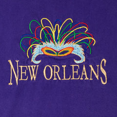 Unisex New Orleans Mardi Gras Embroidered Purple T-Shirt