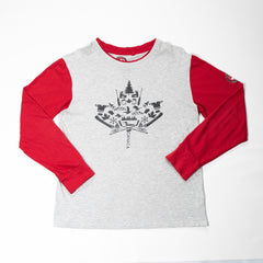 Men's Canada Mosaic Maple Leaf Gray T-Shirt