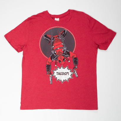 Men's Deadpool Tacos Red T-Shirt