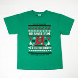 Unisex 2019 Ugly Sweater Oh What Fun It Is To Run Holiday Green T-Shirt