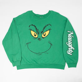 Unisex Naughty Grinch Holiday Green Sweatshirt
