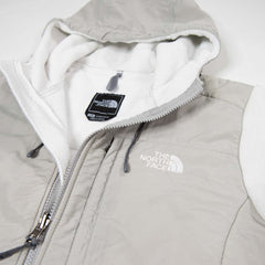 Women's North Face Denali 2 Gray & White Fleece Hooded Zipper