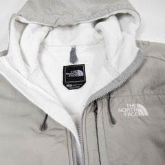 Women's North Face Denali 2 Gray & White Fleece Hooded Zipper Jacket