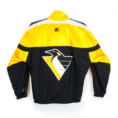 Men's Vintage Pittsburgh Penguins 90's Starter Black & Yellow Zipper Jacket