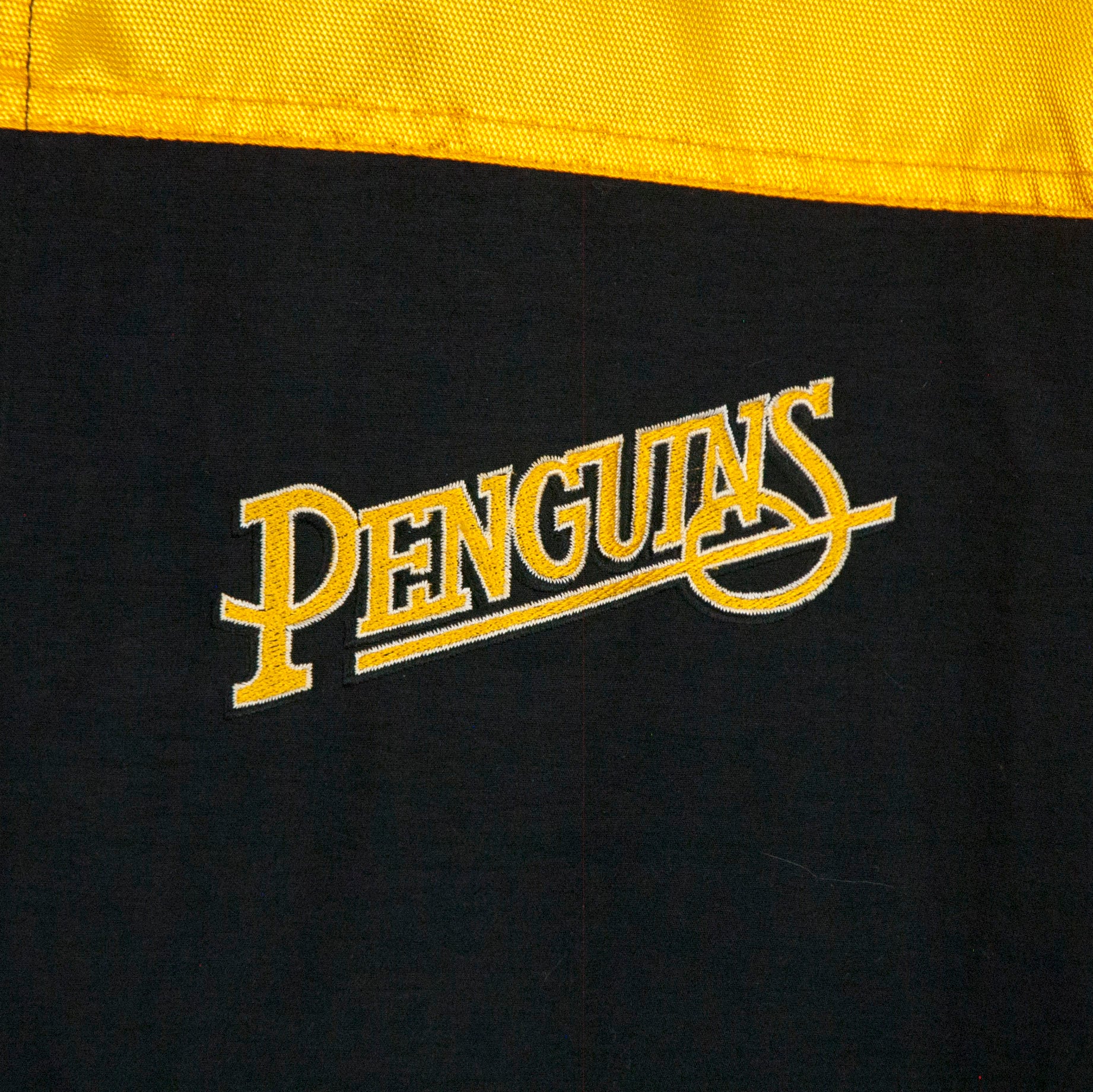PITTSBURGH PENGUINS Starter Jacket Nylon YELLOW & BLACK Sewn