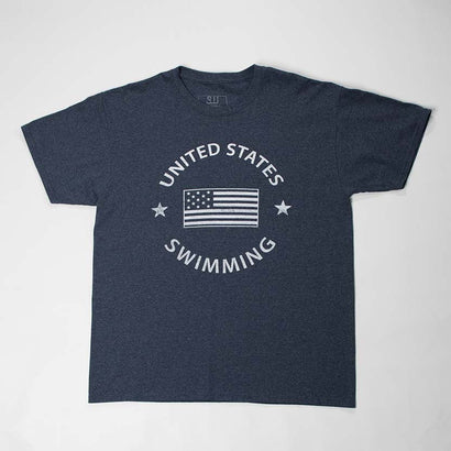 Men's United States Swimming Charcoal T-Shirt