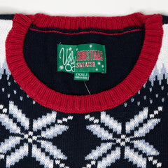 Men's Holiday Yeti Ugly Christmas Navy Sweater